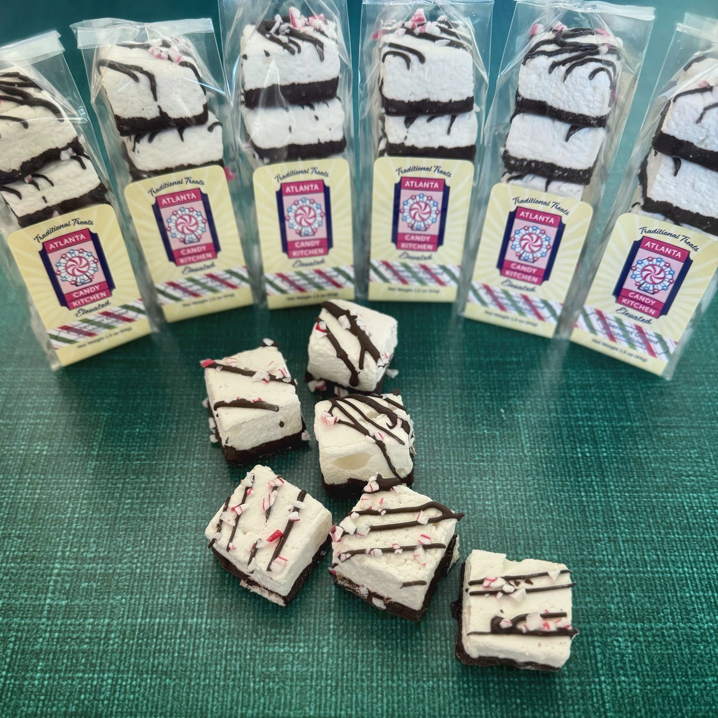 Peppermint Dipped Marshmallows